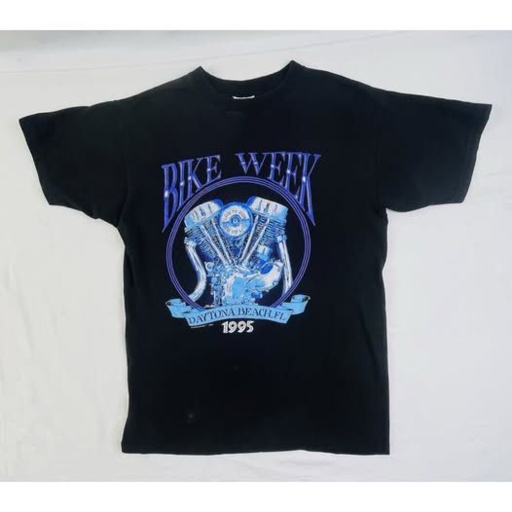 Vintage Bike Week 1995 Daytona Beach Shirt Adult Large Harley Motorcycle See Pic